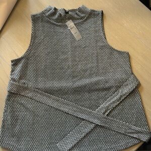 Ann Taylor B/W Mock Turtleneck - NWT - XLP